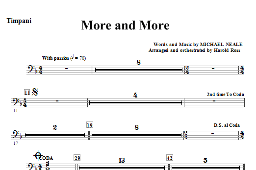 More And More – Timpani More And More – Timpani