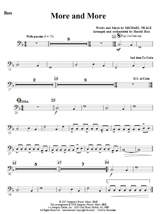 More And More – Bass More And More – Bass