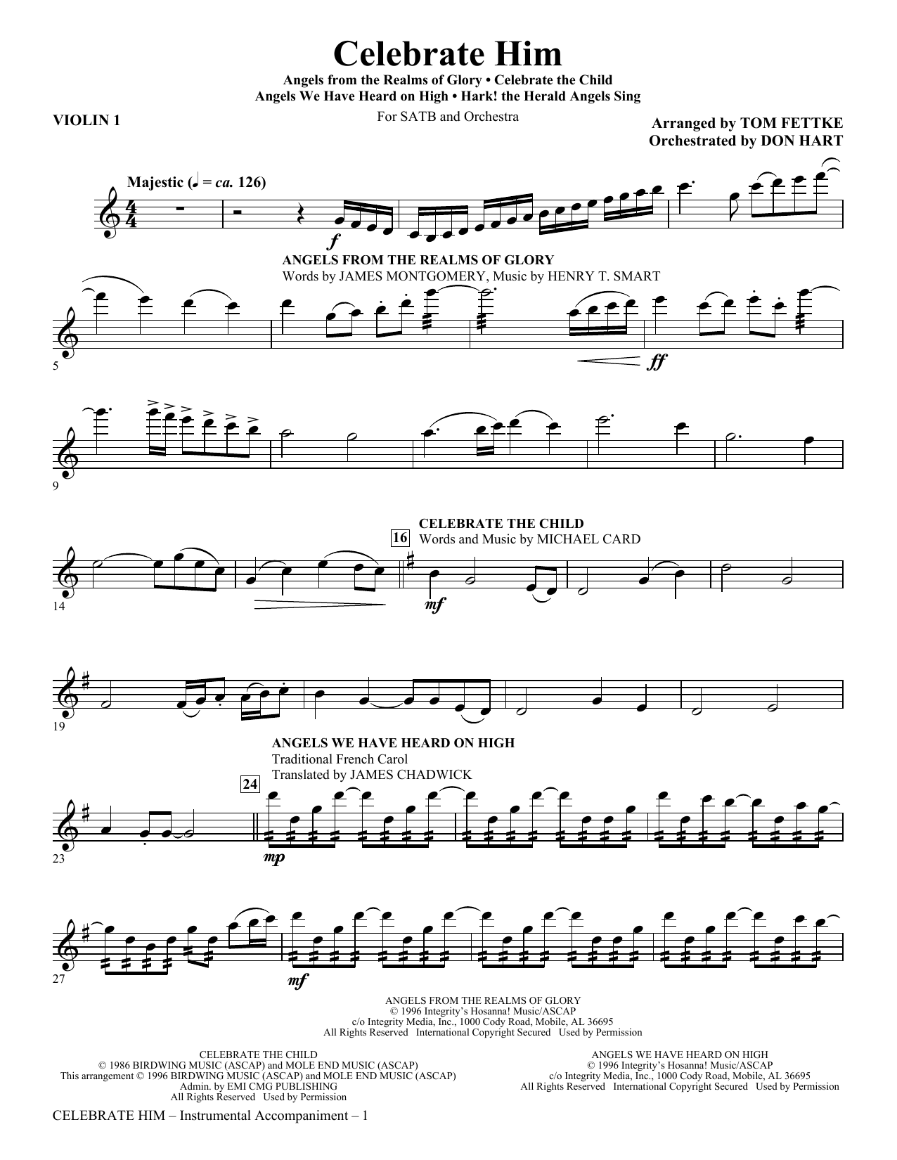Celebrate Him (Medley) – Violin 1 Celebrate Him (Medley) – Violin 1