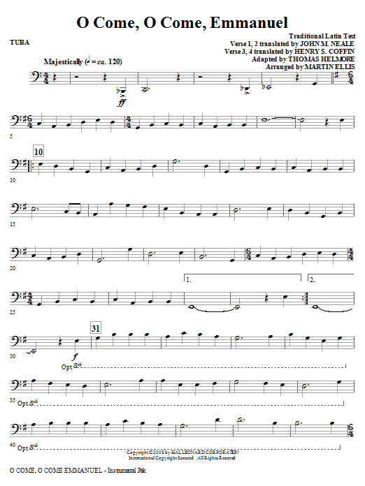 O Come, O Come, Emmanuel – Tuba O Come, O Come, Emmanuel – Tuba