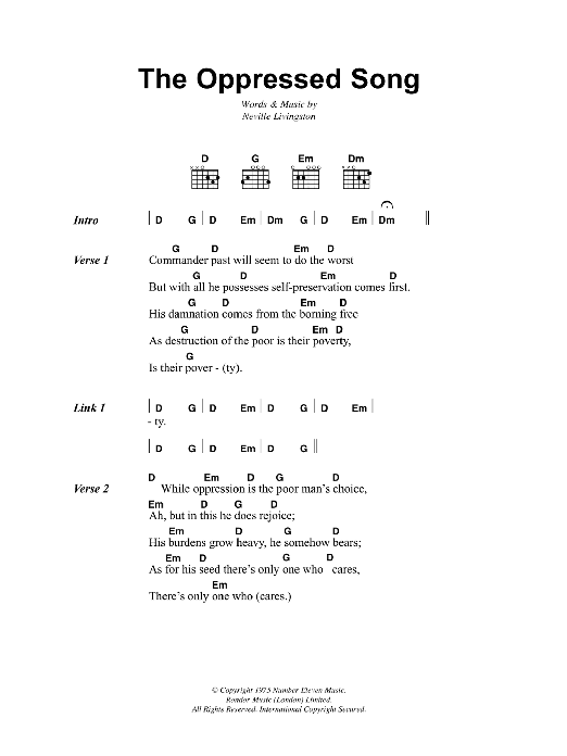 The Oppressed Song The Oppressed Song