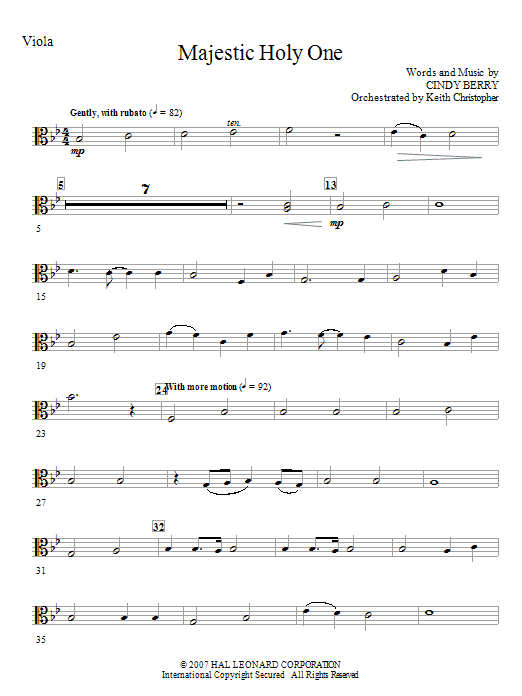 Majestic Holy One – Viola Majestic Holy One – Viola