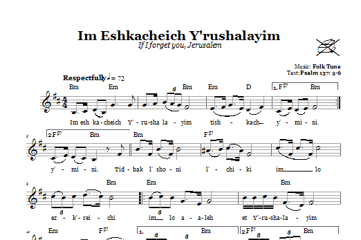 Im Eshkacheich Y’rushalayim (If I Forget You, Jerusalem) Im Eshkacheich Y’rushalayim (If I Forget You, Jerusalem)