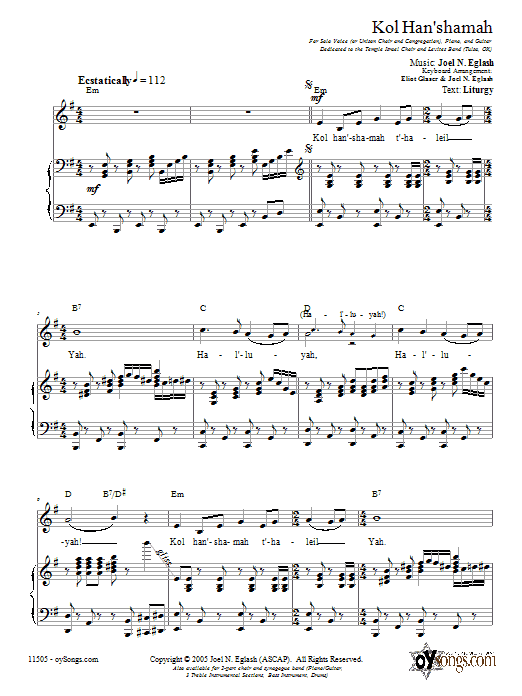 Kol Han’shamah (May Everything That Breathes Praise God) Kol Han’shamah (May Everything That Breathes Praise God)