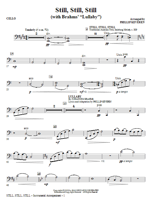 Still, Still, Still (with Brahms’ Lullaby) – Cello Still, Still, Still (with Brahms’ Lullaby) – Cello