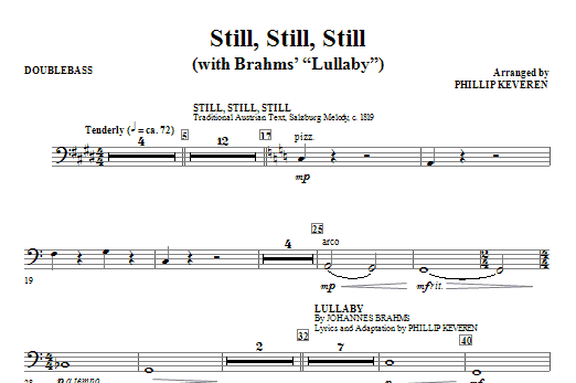 Still, Still, Still (with Brahms’ Lullaby) – String Bass Still, Still, Still (with Brahms’ Lullaby) – String Bass