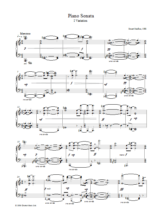 Piano Sonata, I Variation Piano Sonata, I Variation