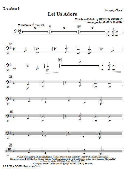 Let Us Adore – Trombone 3 Let Us Adore – Trombone 3