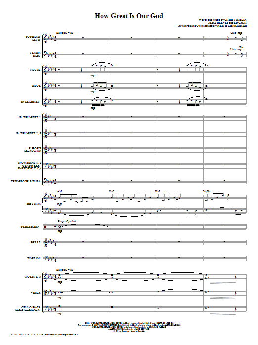 How Great Is Our God – Full Score How Great Is Our God – Full Score