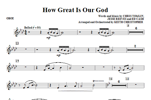 How Great Is Our God – Oboe How Great Is Our God – Oboe