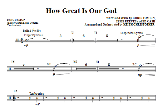 How Great Is Our God – Percussion How Great Is Our God – Percussion