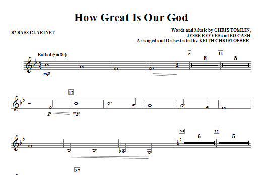 How Great Is Our God – Bb Bass Clarinet How Great Is Our God – Bb Bass Clarinet