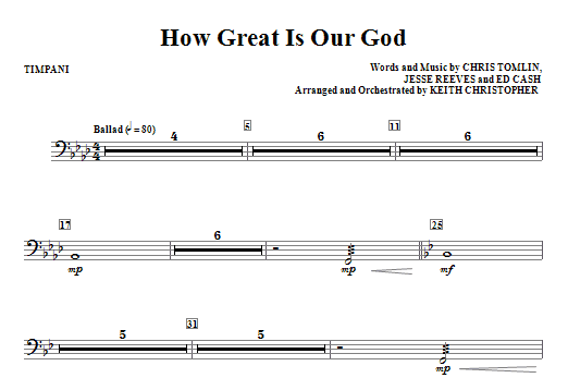 How Great Is Our God – Timpani How Great Is Our God – Timpani