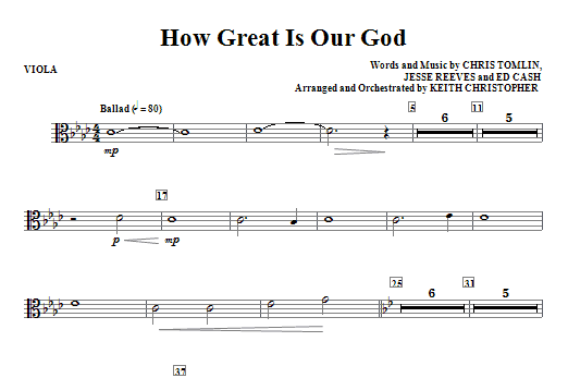 How Great Is Our God – Viola How Great Is Our God – Viola