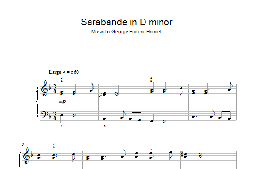 Sarabande in D minor Sarabande in D minor