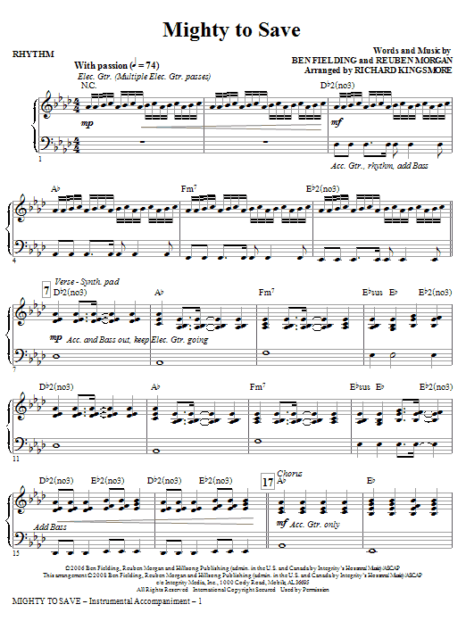 Mighty To Save – Rhythm Mighty To Save – Rhythm