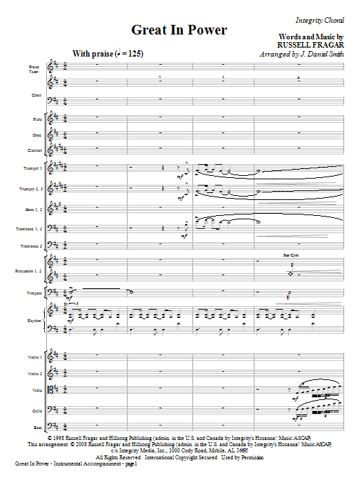 Great In Power – Full Score Great In Power – Full Score