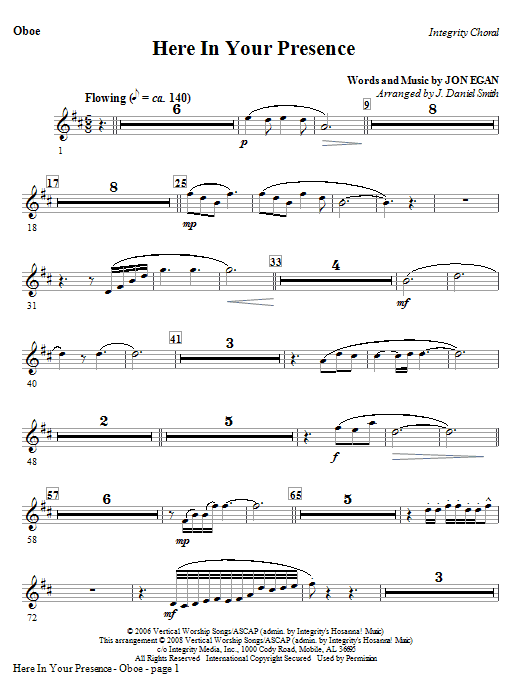 Here In Your Presence – Oboe Here In Your Presence – Oboe