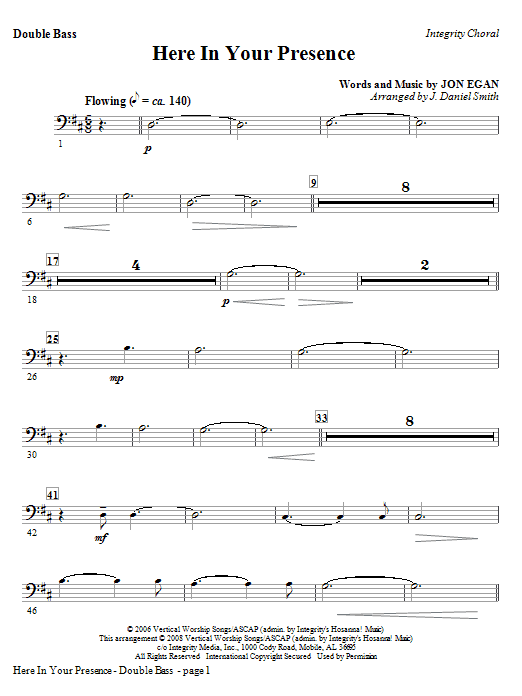 Here In Your Presence – Double Bass Here In Your Presence – Double Bass