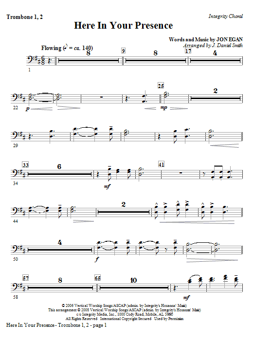 Here In Your Presence – Trombone 1,2 Here In Your Presence – Trombone 1,2