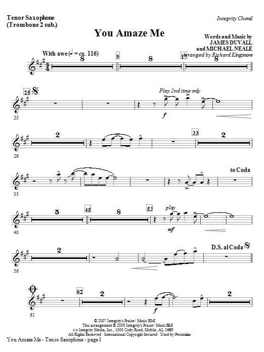 You Amaze Me – Bass Clarinet (sub. Tbn 3) You Amaze Me – Bass Clarinet (sub. Tbn 3)