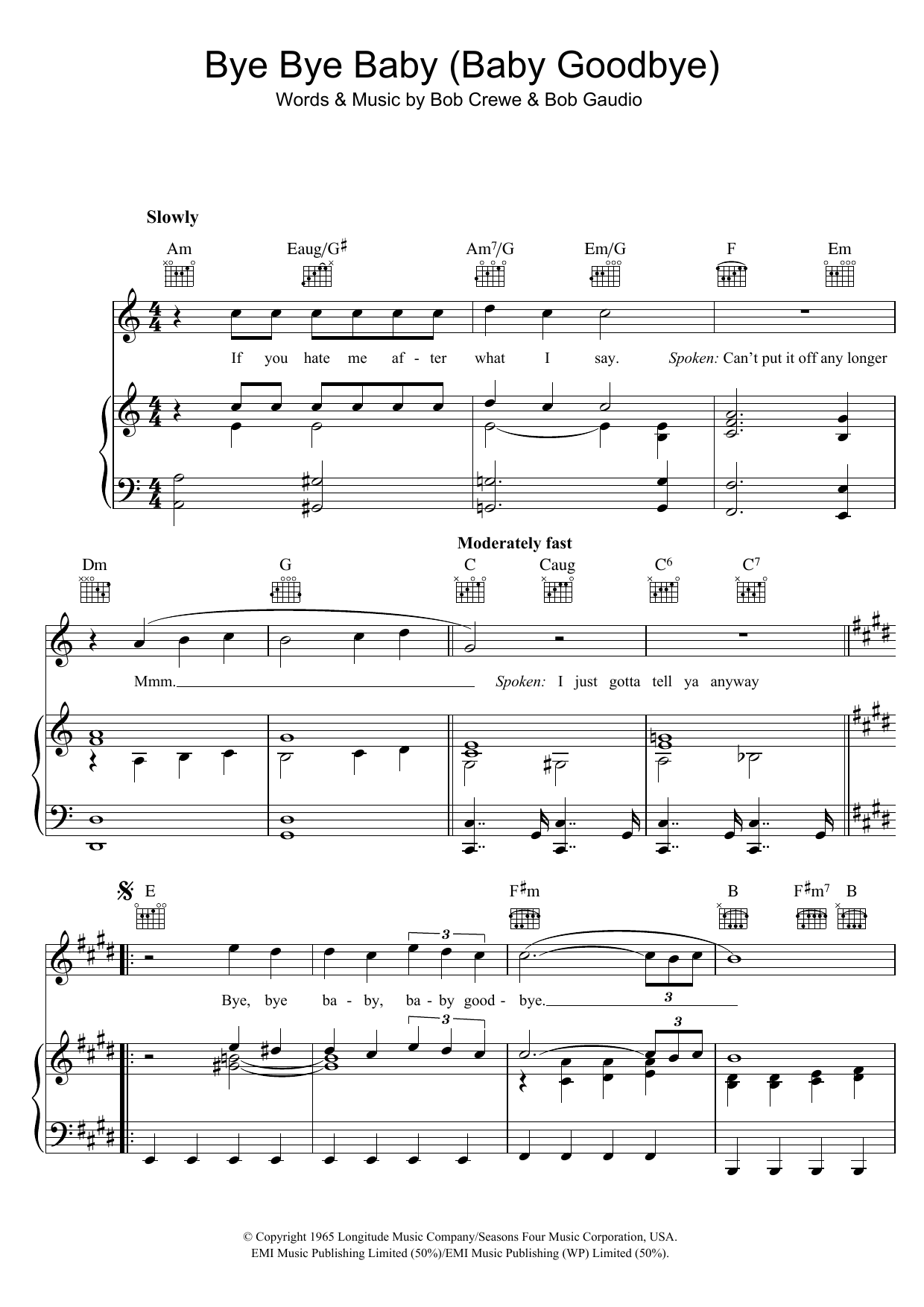 Bye Bye Baby (Baby Goodbye) Bye Bye Baby (Baby Goodbye)