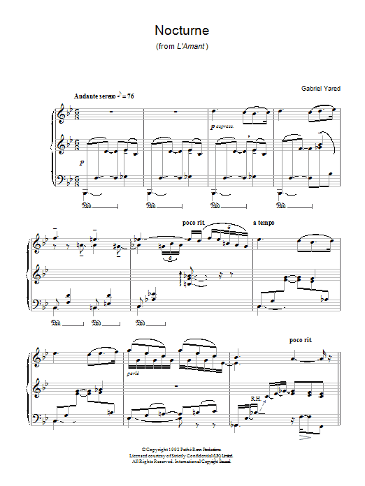 Nocturne (from L’Amant) Nocturne (from L’Amant)