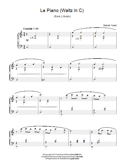 Le Piano (Waltz in C) (from L’Avion) Le Piano (Waltz in C) (from L’Avion)