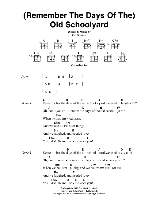 (Remember The Days Of The) Old Schoolyard (Remember The Days Of The) Old Schoolyard