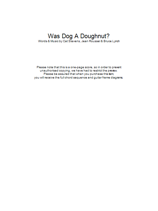 Was Dog A Doughnut? Was Dog A Doughnut?