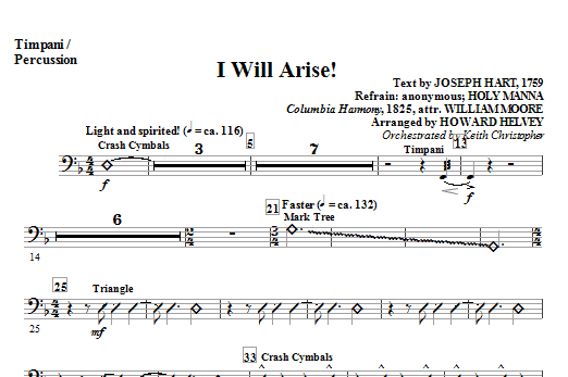I Will Arise! – Timpani / Percussion I Will Arise! – Timpani / Percussion