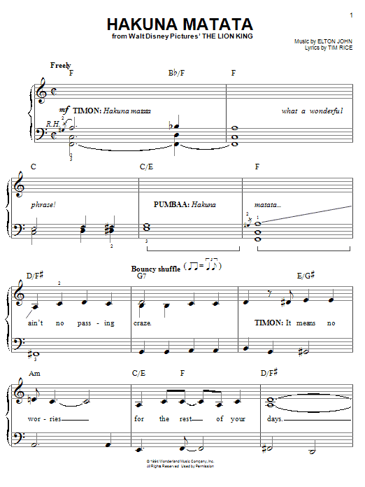 Hakuna Matata (from The Lion King) Hakuna Matata (from The Lion King)