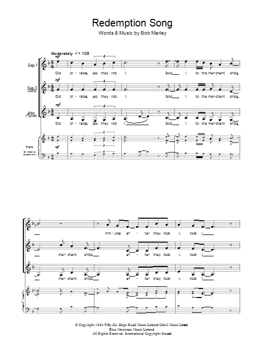 Redemption Song (arr. Barrie Carson Turner) Redemption Song (arr. Barrie Carson Turner)