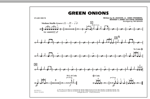 Green Onions – Snare Drum Green Onions – Snare Drum