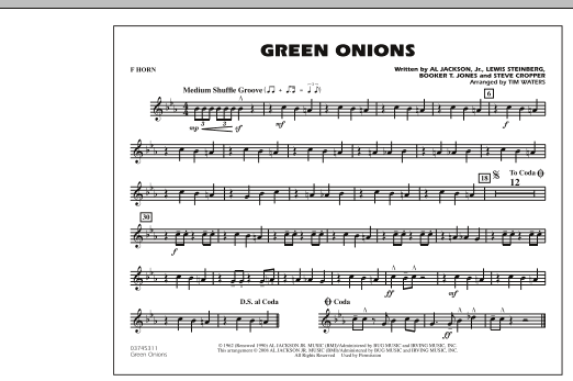 Green Onions – F Horn Green Onions – F Horn