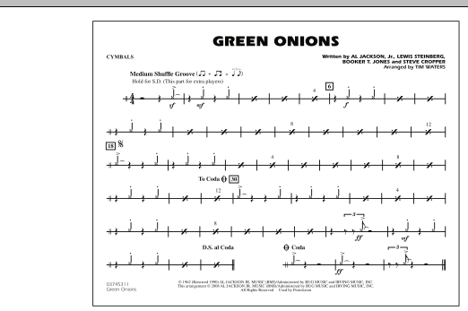 Green Onions – Cymbals Green Onions – Cymbals