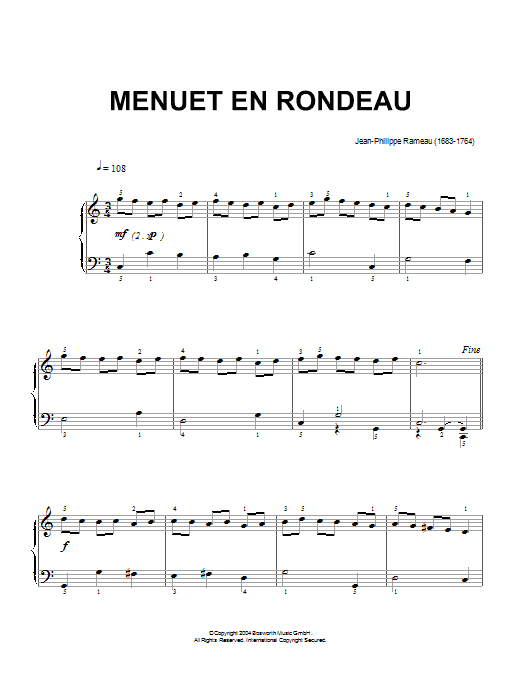 Menuet En Rondeau Menuet En Rondeau