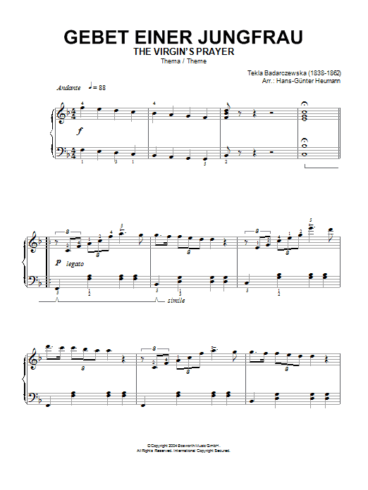 The Virgin’s Prayer (Theme) The Virgin’s Prayer (Theme)