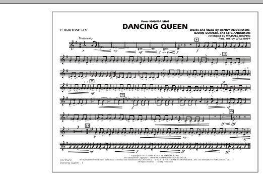 Dancing Queen (from “Mamma Mia!”) – Eb Baritone Sax Dancing Queen (from “Mamma Mia!”) – Eb Baritone Sax