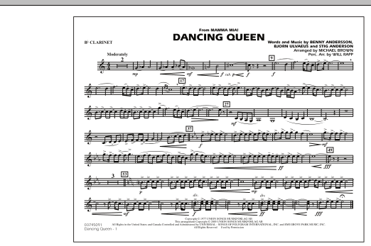 Dancing Queen (from “Mamma Mia!”) – Bb Clarinet Dancing Queen (from “Mamma Mia!”) – Bb Clarinet