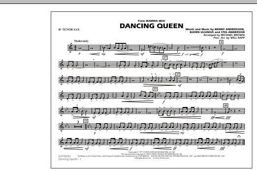 Dancing Queen (from “Mamma Mia!”) – Bb Tenor Sax Dancing Queen (from “Mamma Mia!”) – Bb Tenor Sax