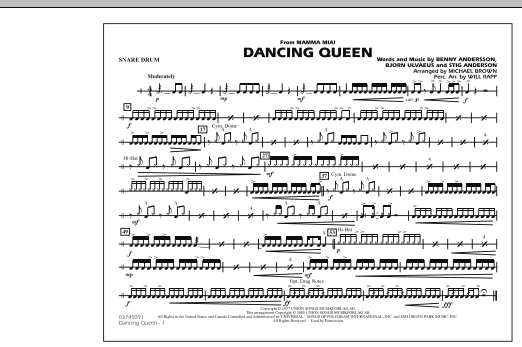 Dancing Queen (from “Mamma Mia!”) – Snare Drum Dancing Queen (from “Mamma Mia!”) – Snare Drum