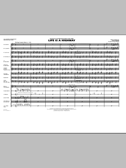 Life Is A Highway – Full Score Life Is A Highway – Full Score