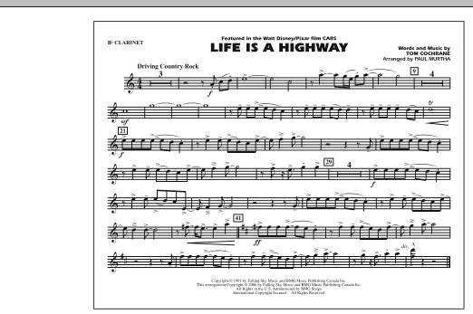 Life Is A Highway – Bb Clarinet Life Is A Highway – Bb Clarinet