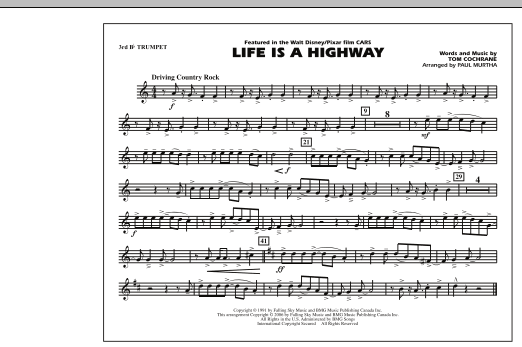Life Is A Highway – 3rd Bb Trumpet Life Is A Highway – 3rd Bb Trumpet