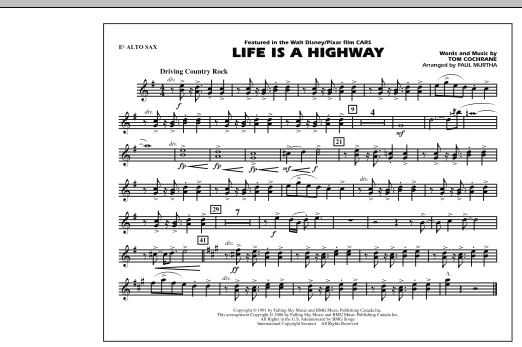 Life Is A Highway – Eb Alto Sax Life Is A Highway – Eb Alto Sax