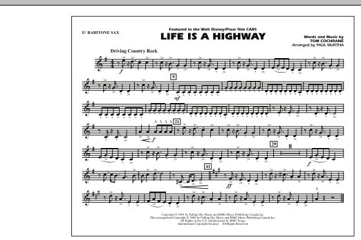 Life Is A Highway – Eb Baritone Sax Life Is A Highway – Eb Baritone Sax