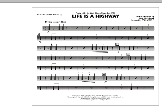 Life Is A Highway – Multiple Bass Drums Life Is A Highway – Multiple Bass Drums