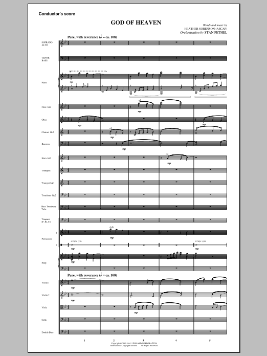 God Of Heaven – Full Score God Of Heaven – Full Score
