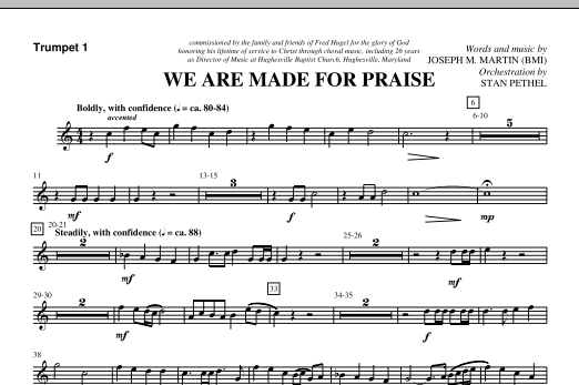 We Are Made For Praise – Bb Trumpet 1 We Are Made For Praise – Bb Trumpet 1